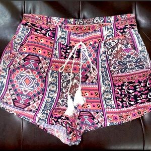 Floral Printed Tie Shorts